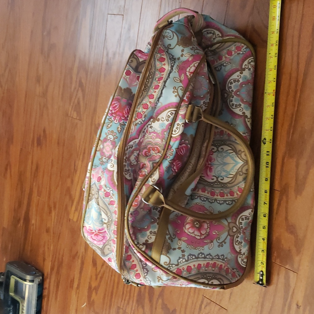 Elegant Floral Travel Bag with Tan‎ Accents By Oilily